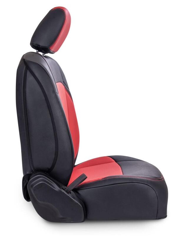 PRP Jeep Wrangler JL Front Seat Covers - 2 door- with Pocket Back (Pair) - Black/Purple