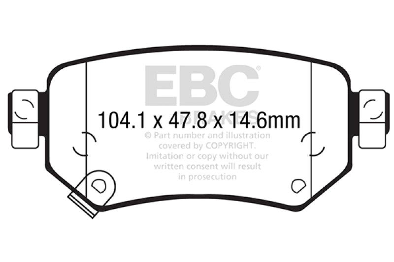 EBC 2016+ Mazda 6 2.5L Greenstuff Rear Brake Pads