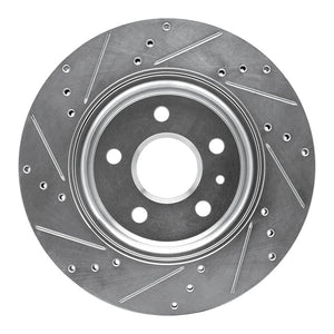 R1 10-25 Buick Regal Rear Right Drilled & Slotted Silver Brake Rotor