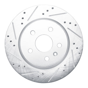R1 10-25 Buick ALLURE Rear Left Drilled & Slotted Silver Brake Rotor