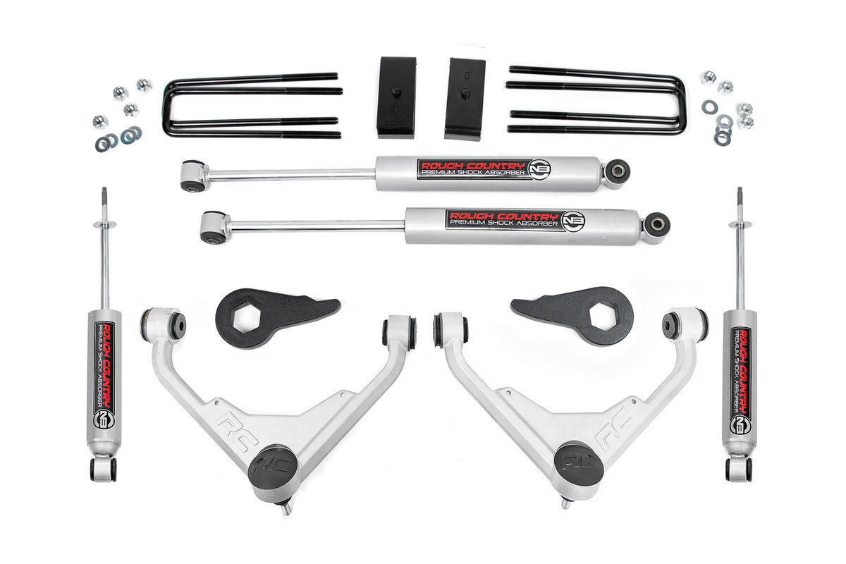Rough Country 3 Inch Lift Kit | Chevy/GMC Sierra/Silverado 2500 HD Suburban/Yukon XL 2500 (01-10)