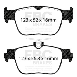 EBC 2022+ Audi A3 2.0T (40) Rear Ultimax Brake Pads
