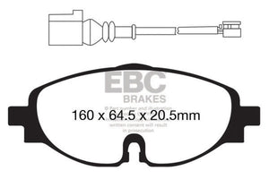 EBC 14+ Audi A3 1.8 Turbo Yellowstuff Front Brake Pads