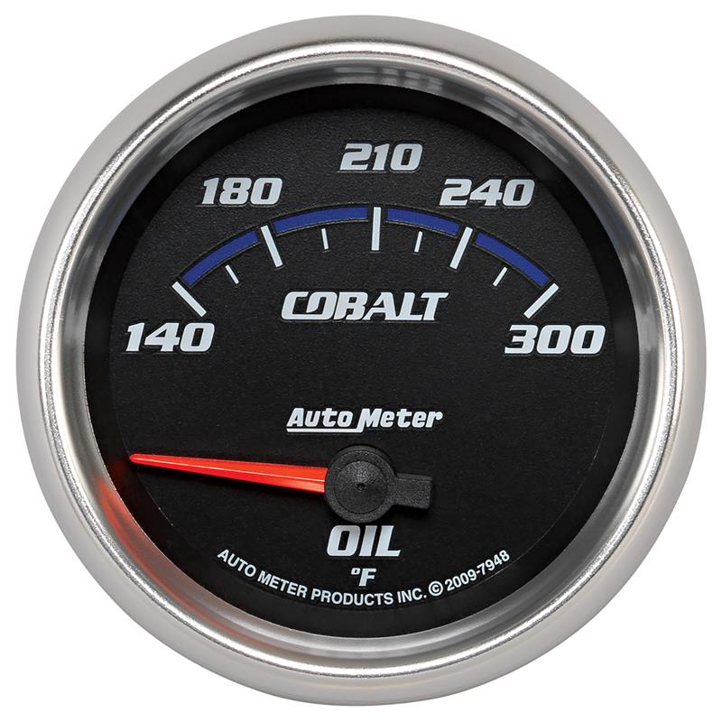 Autometer Cobalt 66.7mm 140-300 Degree F Electric Oil Temperature Gauge
