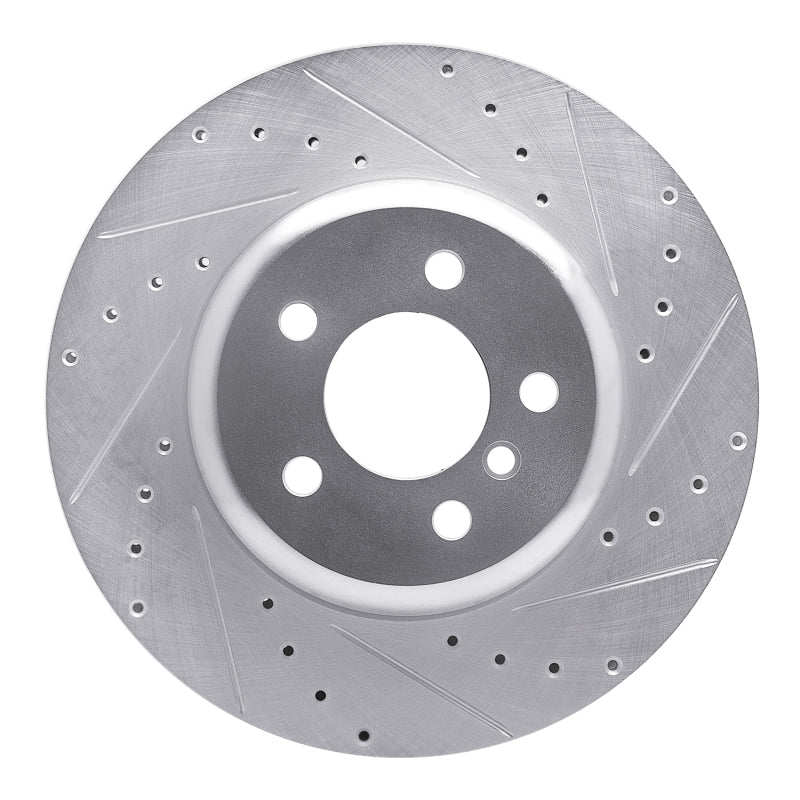 R1 13-21 BMW 230I xDrive Rear Right Drilled & Slotted Silver Brake Rotor