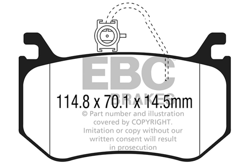 EBC 2016+ Alfa Romeo Giulia 2.9L Twin Turbo Bluestuff Rear Brake Pads