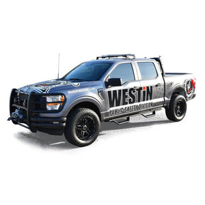 Westin 15-22 Ford F-150 SuperCrew / 17-22 F-250/350 Crew Cab Outlaw Nerf Step Bars - Textured Black