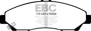 EBC 07-13 Acura MDX 3.7L Extra Duty Front Brake Pads