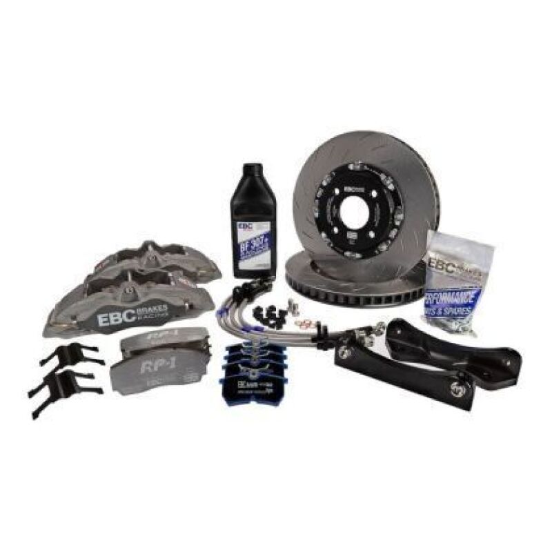 EBC Racing Volkswagen Golf GTI MK5 Anodized Apollo-4 Calipers 330mm Rotors Front Big Brake Kit