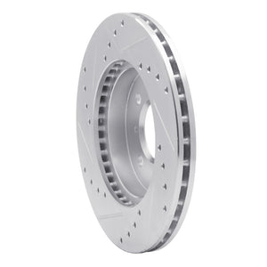 R1 90-17 Acura Integra Front Right Drilled & Slotted Silver Brake Rotor