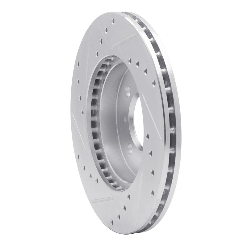 R1 90-17 Acura Integra Front Right Drilled & Slotted Silver Brake Rotor