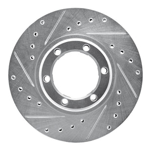 R1 87-89 Dodge Raider Front Left Drilled & Slotted Silver Brake Rotor