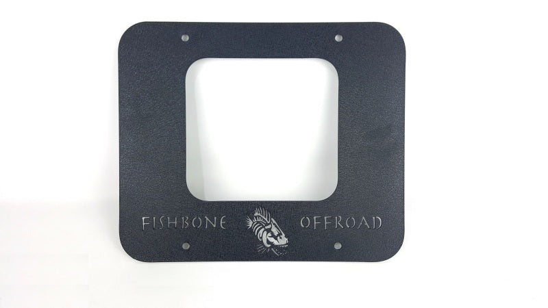 Fishbone Offroad 97-06 Jeep Wrangler TJ Tailgate Plate - Black Textured Powdercoat Aluminum