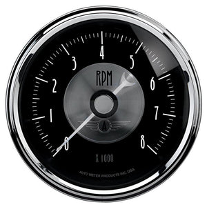 AutoMeter Gauge Quad 5in. 0 Ohm(e) to 90 Ohm(f) Elec Prestige Blk. Diamond