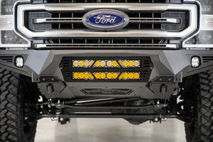 Addictive Desert Designs 17-20 Ford Super Duty Bomber Front Bumper w/ Mounts For 20in Light Bars
