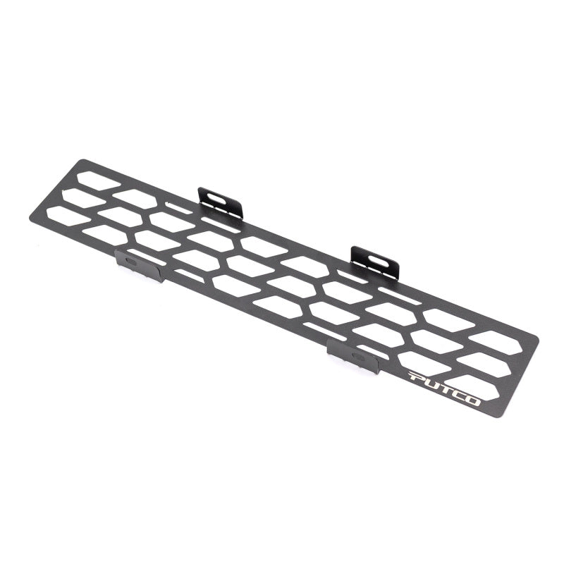 Putco 23-24 Ford F250/F350 Super Duty Hex Shield Design Bumper Grille Inserts - Black Powdercoated