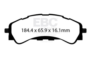 EBC 2019+ Ford Ranger 2WD 2.3T Greenstuff Front Brake Pads