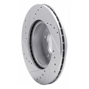 R1 86-91 Mazda RX-7 Front Right Drilled & Slotted Silver Brake Rotor