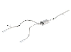 Borla 14 Silv/Sierra 1500 C/B Touring Exhaust /2.75in in Muffler 2.25inout 4inTIp SS Rear Exit
