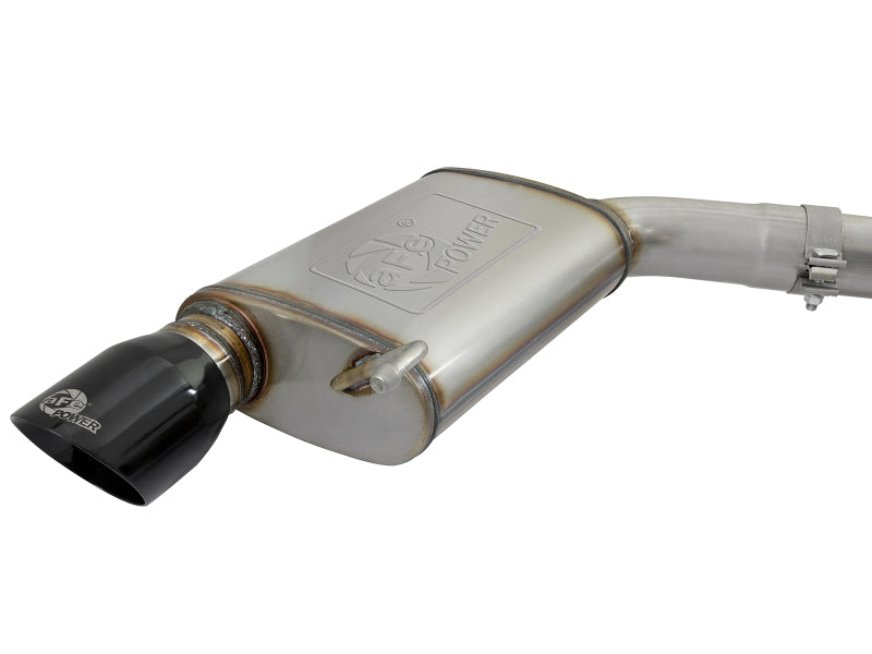 aFe MACHForce XP 3in 304 SS Cat-Back Exhausts w/ Black Tips 15-17 Ford Mustang GT V8-5.0L/V6-3.7L