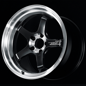 Advan GT Beyond-R 18X9.5 / +45 Offset / 5x100 BC / 63mm Bore / Diamond Cut and Dark Platinum Black