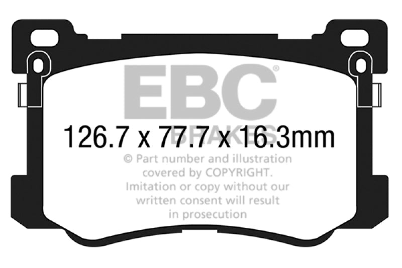 EBC 15+ Hyundai Genesis 3.8 Redstuff Front Brake Pads