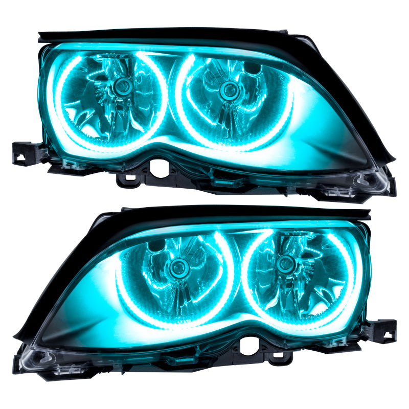 Oracle 02-05 BMW 3 Series SMD HL - Black - ColorSHIFT w/ 2.0 Controller