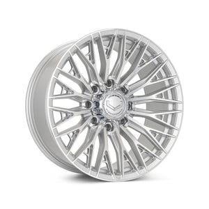 Vossen HFX-6 20x10 - 6x139.7 - ET-18 - Super Deep - 106.1 - Silver Polished Wheel