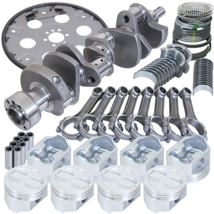 Eagle Chevy 350 1Pc 3.480in Crank 5.700in I-Beam Rods 4.000in Pistons 168 Tooth FP Balanced Assembly
