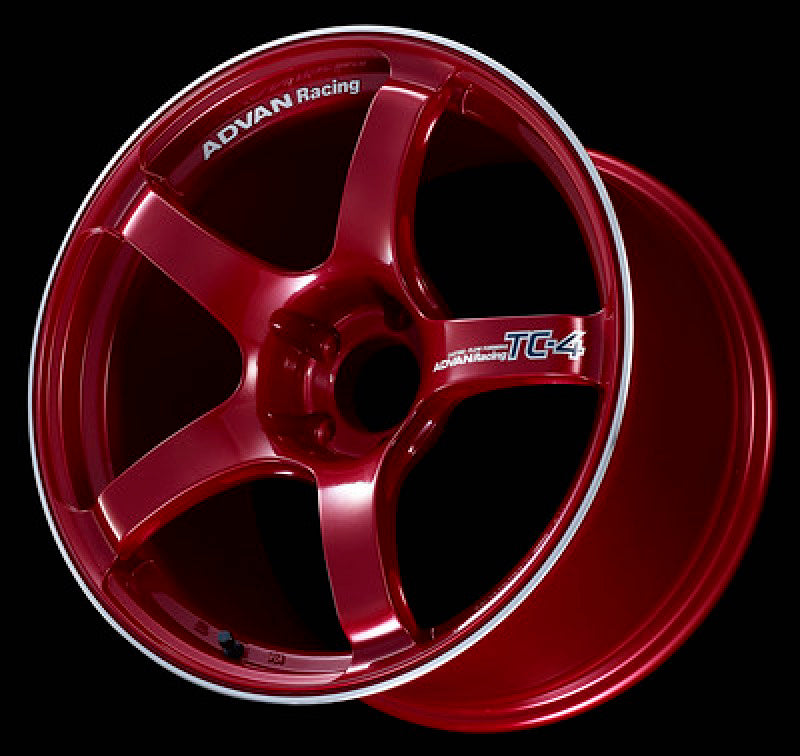 Advan TC4 17x7.5 +35 4x98 Racing Candy Red and Ring Wheel