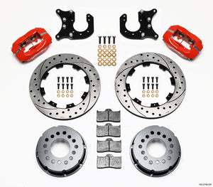 Wilwood Forged Dynalite P/S Rear Kit Drilled Red Chevy 12 Bolt-Spec 3.15in Bearing