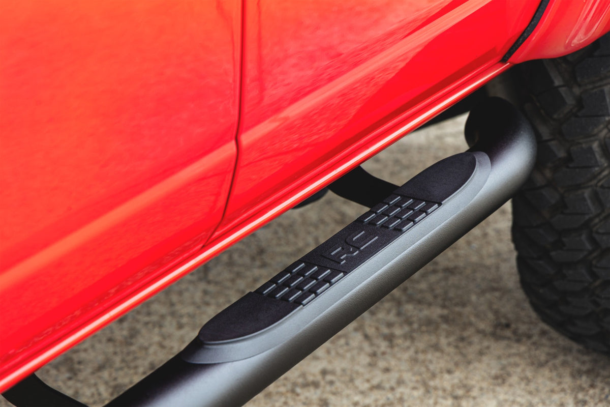 Rough Country Nerf Steps 3-Inch Tube | 4-Door | Ford Bronco 4WD (2021-2026)