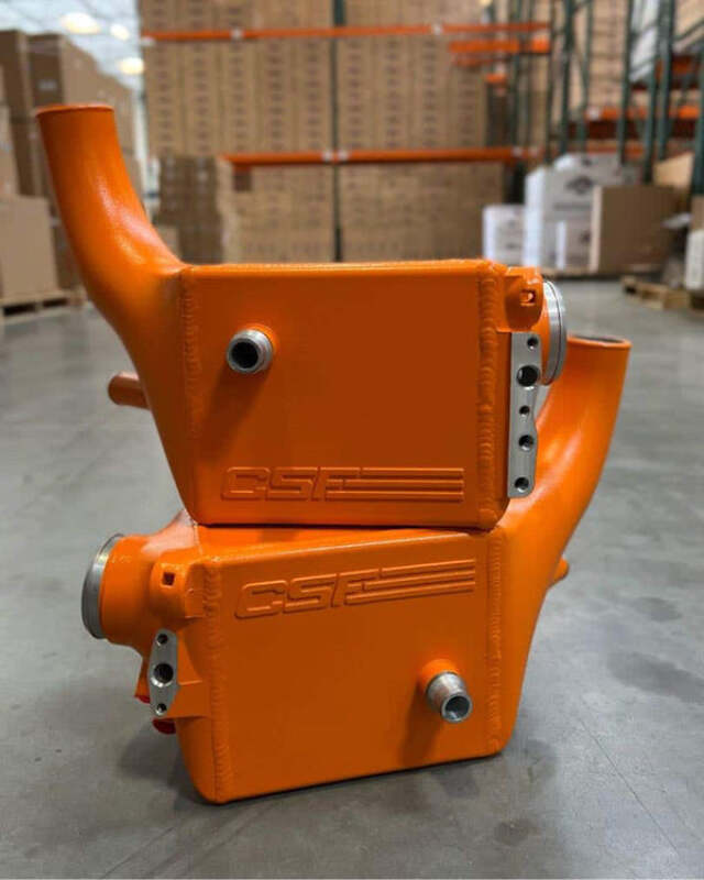 CSF 2025+ BMW G90 M5 / G99 M5 Touring Charge Air Cooler - Fire Orange Matte