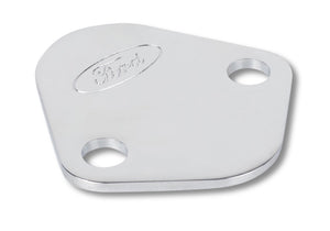 Ford Racing Ford Logo Fuel Pump Blockoff Plate - Chrome