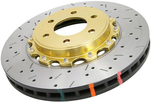DBA 2010+ Camaro V8 SS Front Drilled & Slotted 5000 Series 2 Piece Rotor Assembled w/ Gold Hat