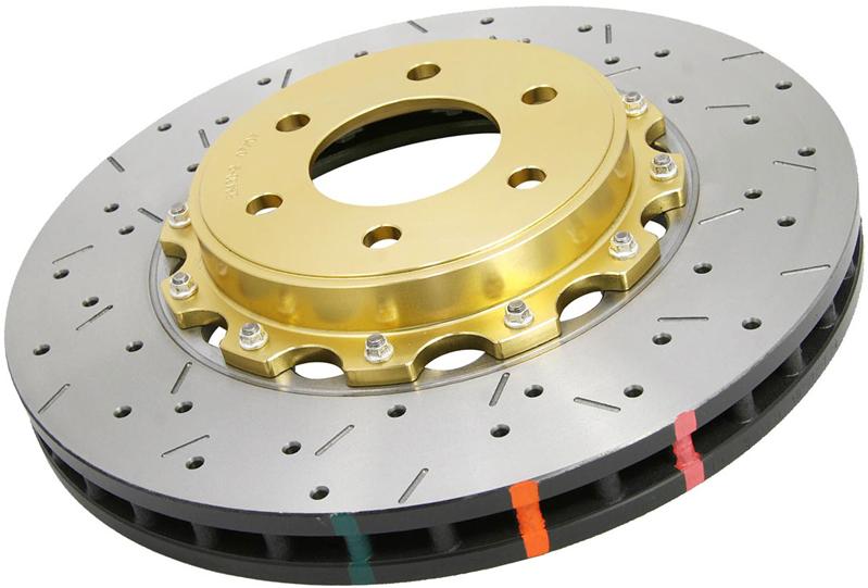 DBA 2010+ Camaro V8 SS Front Drilled & Slotted 5000 Series 2 Piece Rotor Assembled w/ Black Hat