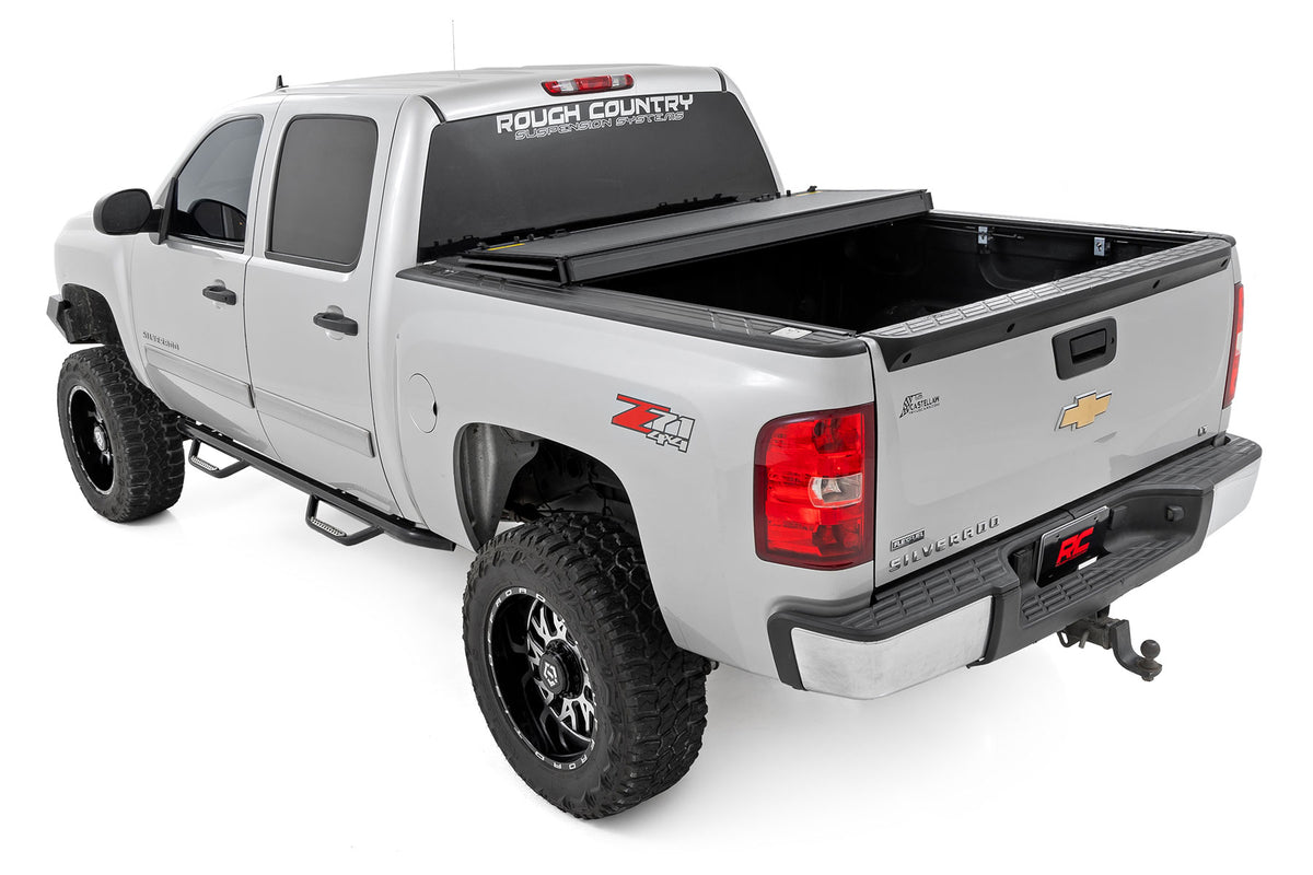 Rough Country Hard Tri-Fold Flip Up Cover | Chevy/GMC 1500 (07-13)