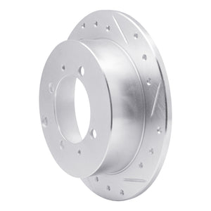 R1 92-04 Dodge COLT Rear Right Drilled & Slotted Silver Brake Rotor