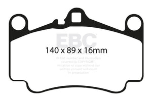 EBC Racing 03-05 Porsche 911 (996) Carrera 4S 3.6L (Cast Iron Rotor Only) RP-X Front Brake Pads