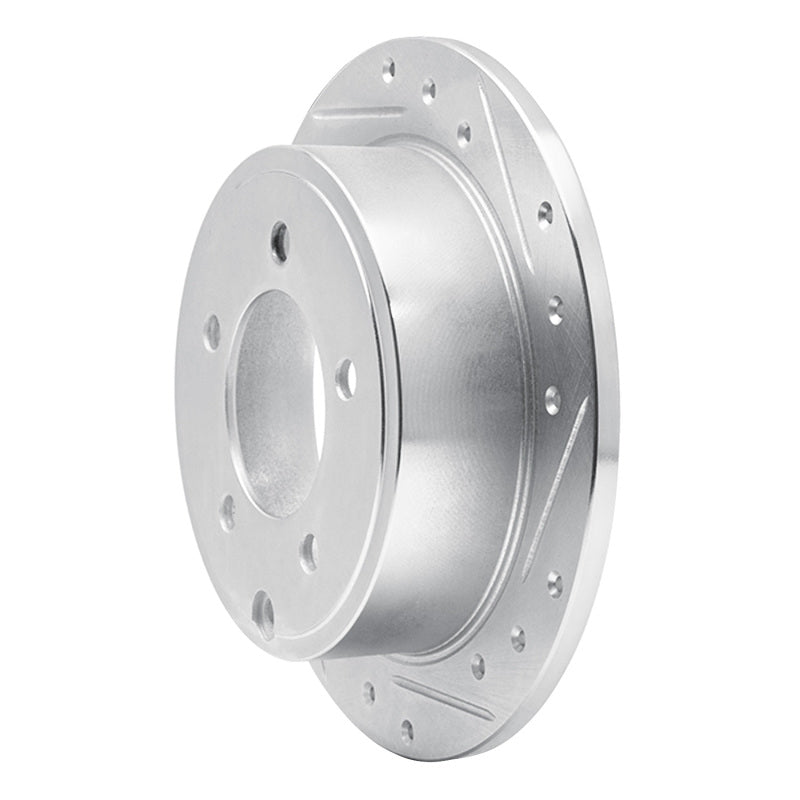R1 07-17 Chrysler 200 Rear Right Drilled & Slotted Silver Brake Rotor