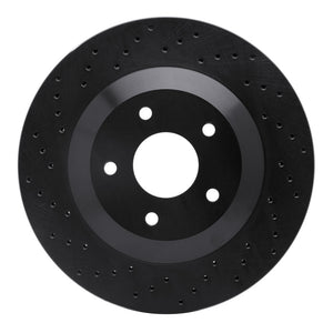 R1 97-9 Chevrolet Corvette Right Front Drilled Black Brake Rotor