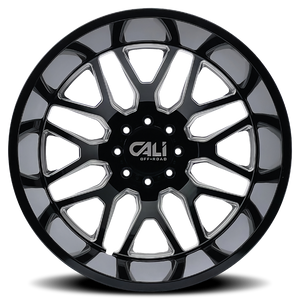 Cali Off-Road 9115D Invader Dually 22x8.25 / 8x210 BP / -232mm OS / 154.2mm Hub Gls Blk Mill Wheel