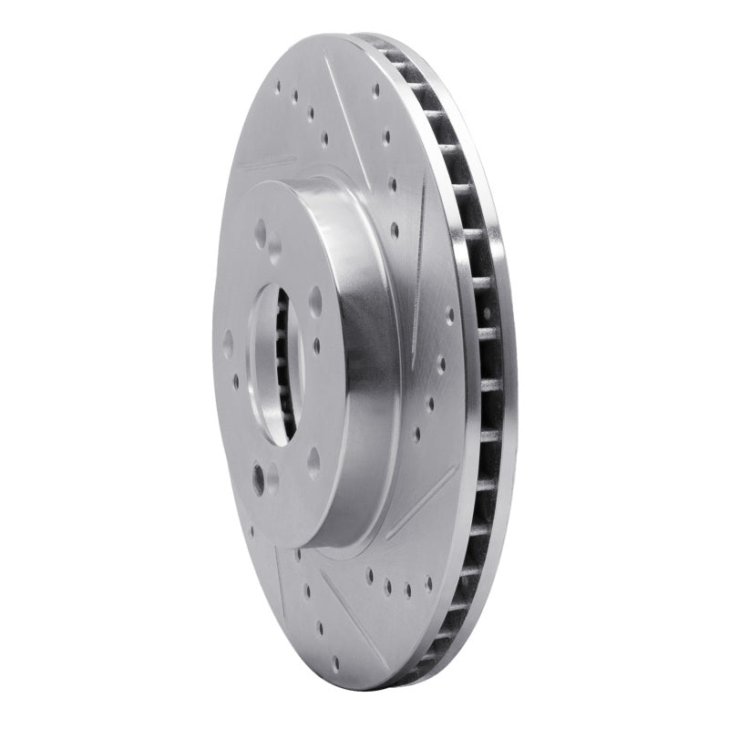 R1 91-01 Acura Integra Front Right Drilled & Slotted Silver Brake Rotor