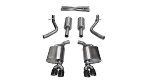 Corsa 2015-2016 Dodge Challenger Xtreme Cat-Back Dual Rear Exit with Twin 3.5in Black Pro-SeriesTips