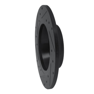 R1 05-18 Audi A3 Rear Right Drilled & Slotted Black Brake Rotor