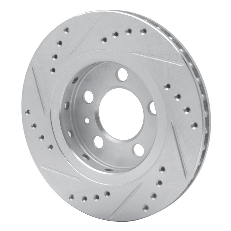 R1 00-06 Audi TT Quattro Rear Right Drilled & Slotted Silver Brake Rotor