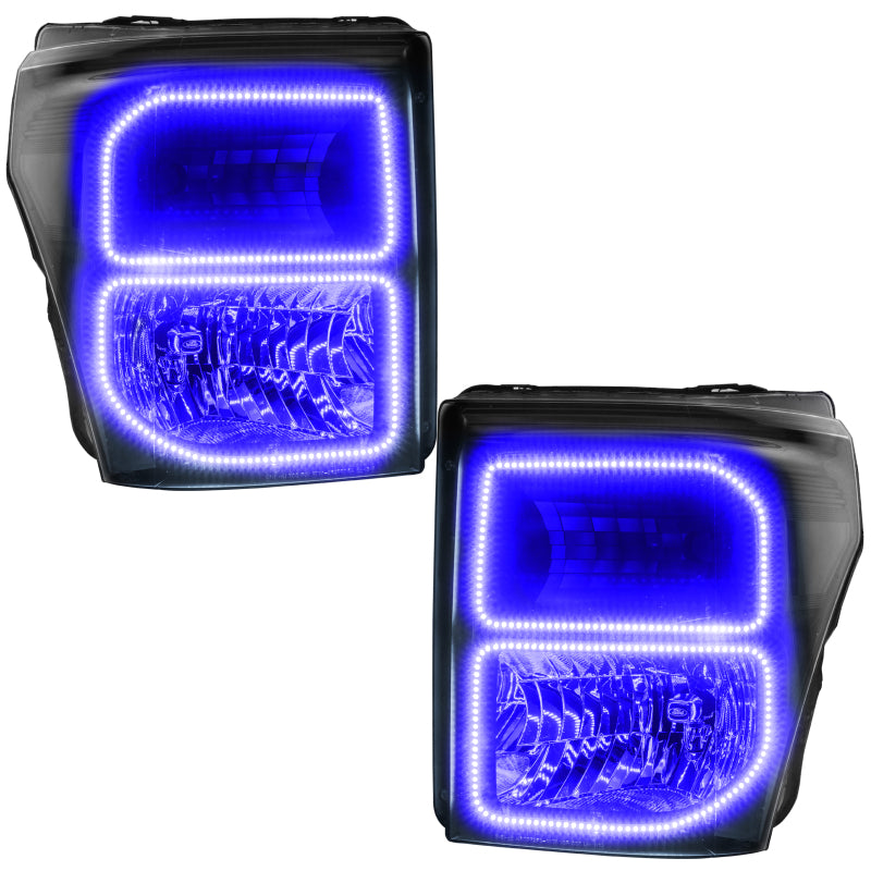 Oracle 11-16 Ford F250/350 LED HL - Black - ColorSHIFT w/ BC1 Controller