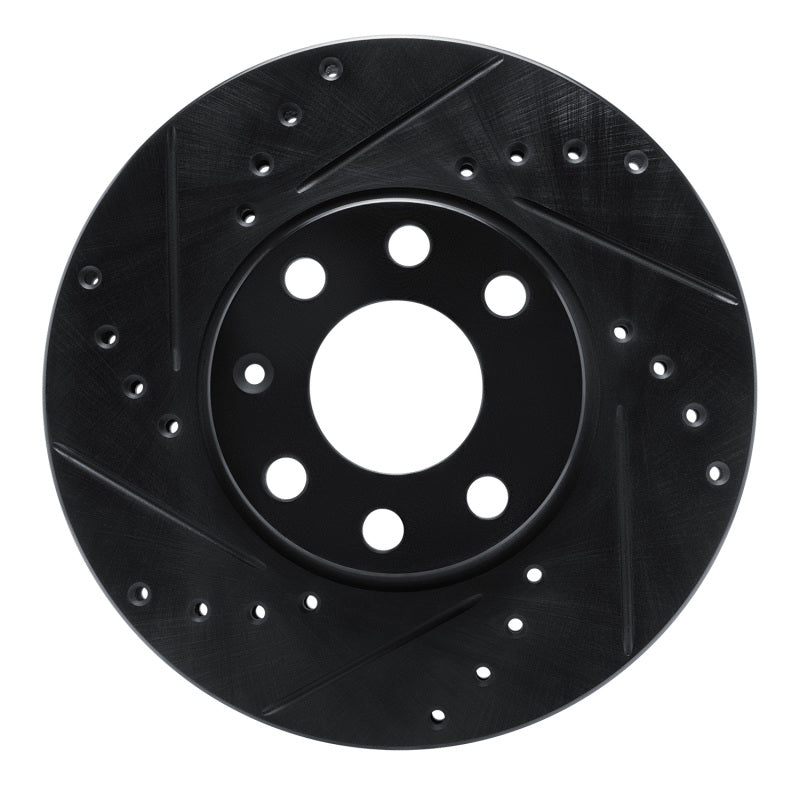 R1 00-05 Chevrolet ASTRA (Mexico) Front Left Drilled & Slotted Black Brake Rotor