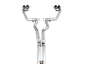 AWE Tuning 2018+ Ford Mustang GT (S550) Cat-Back Exhaust - Track Edition (Quad Diamond Black Tips)