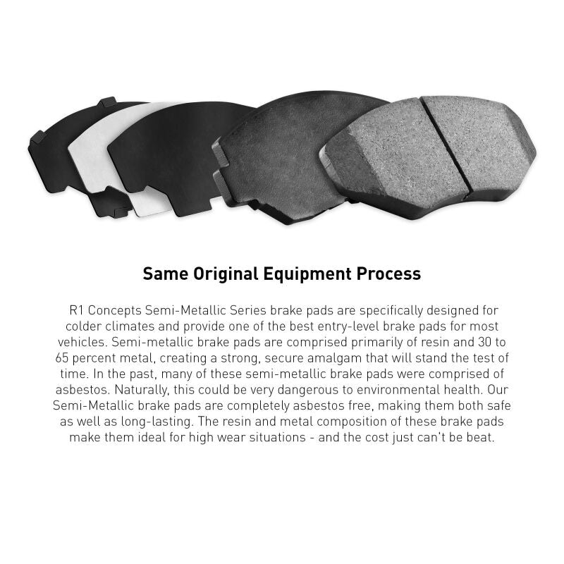 R1 07-13 Porsche 911 Rear Semi Met Brake Pads